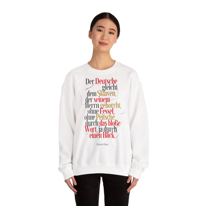 Unisex Heavy Blend™ Rundhals-Sweatshirt - Heinrich Heine | Der Deutsche gleicht dem Sklaven