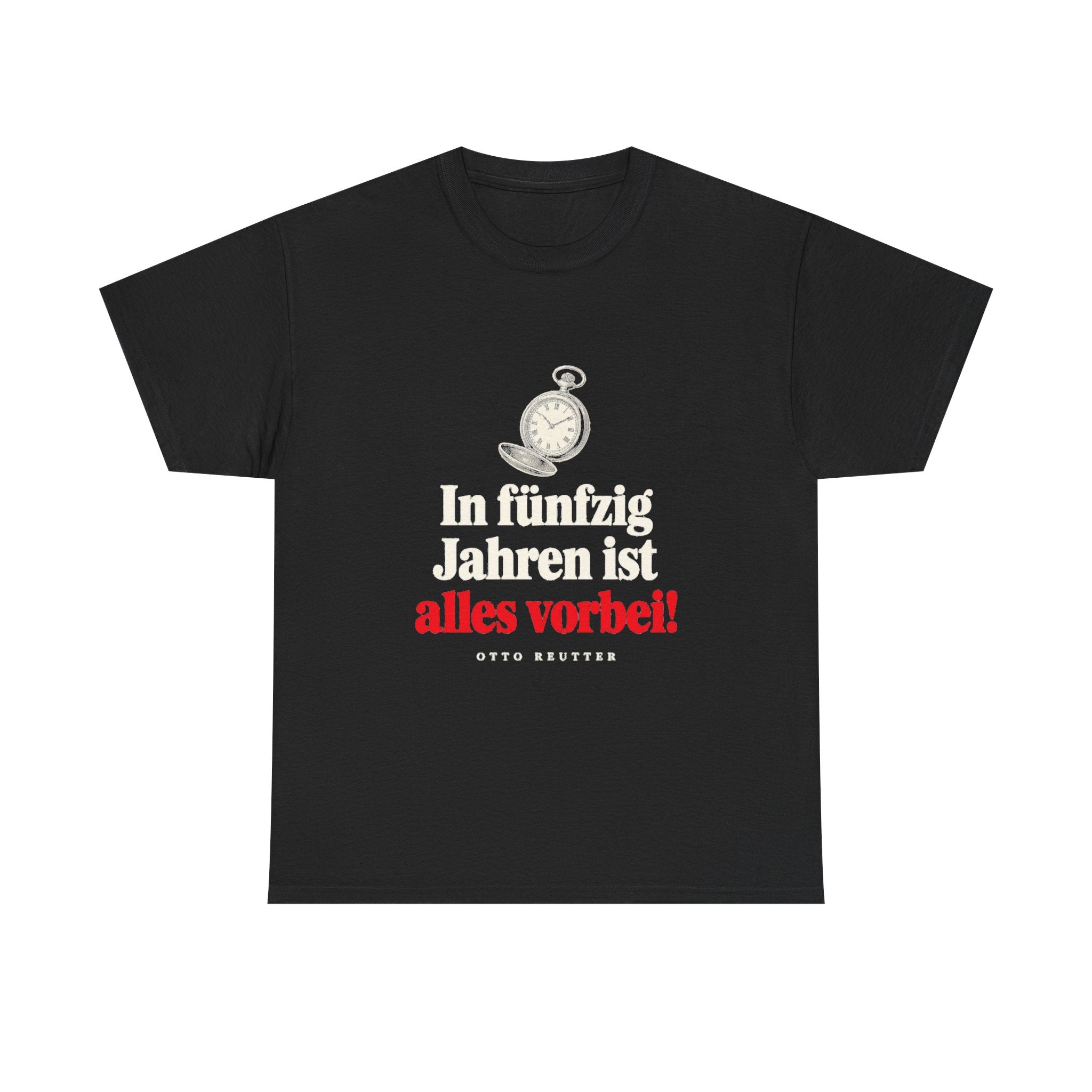 Otto Reutter: In fünfzig Jahren – T-Shirt in Schwarz – Druck im Detail