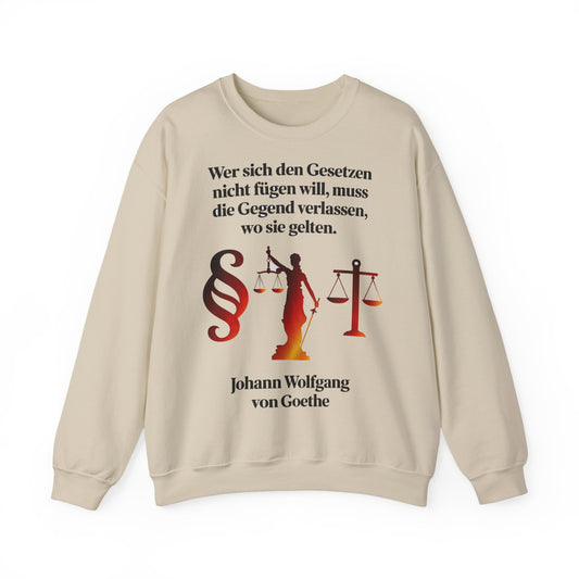 Unisex Heavy Blend™ Rundhals-Sweatshirt - Johann Wolfgang von Goethe | Gesetze