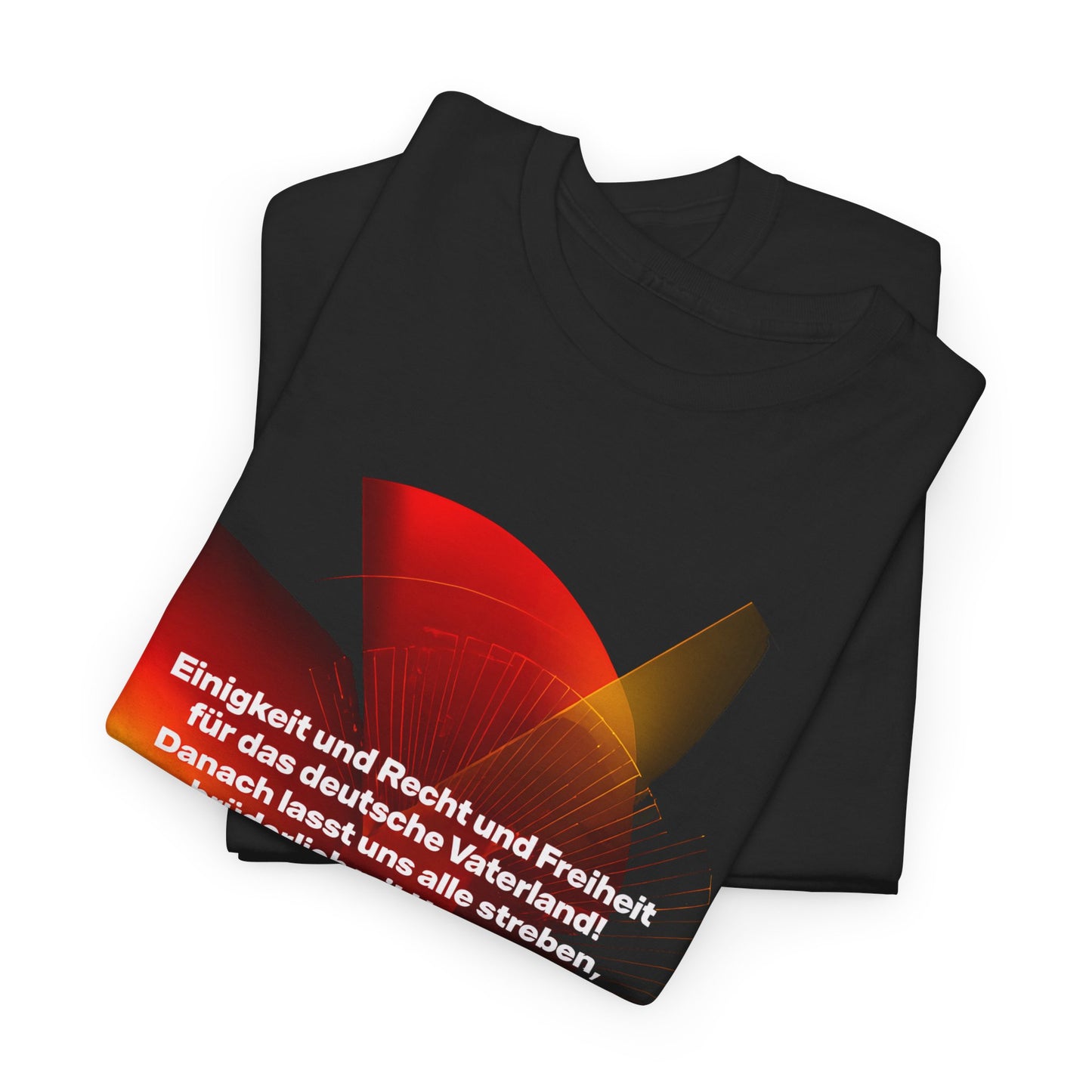 Unisex-T-Shirt aus Baumwolle - Deutschlandlied 3. Strophe