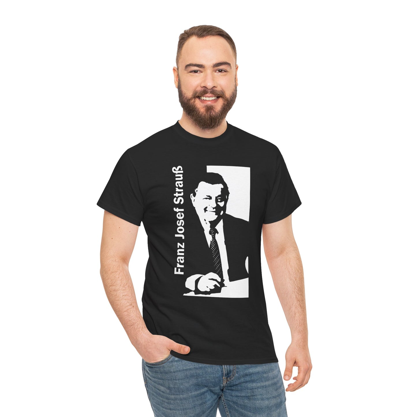 Unisex-T-Shirt aus Baumwolle - Franz Josef Strauß | Silhouette 2