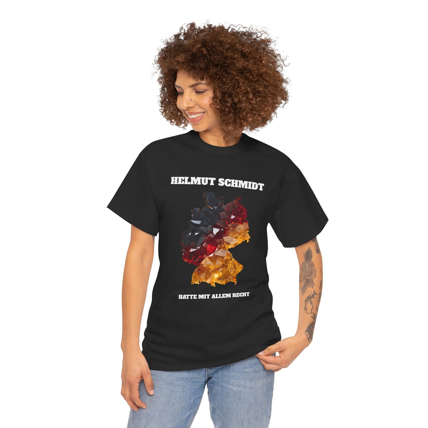 Unisex-T-Shirt aus Baumwolle - Helmut Schmidt Spruch
