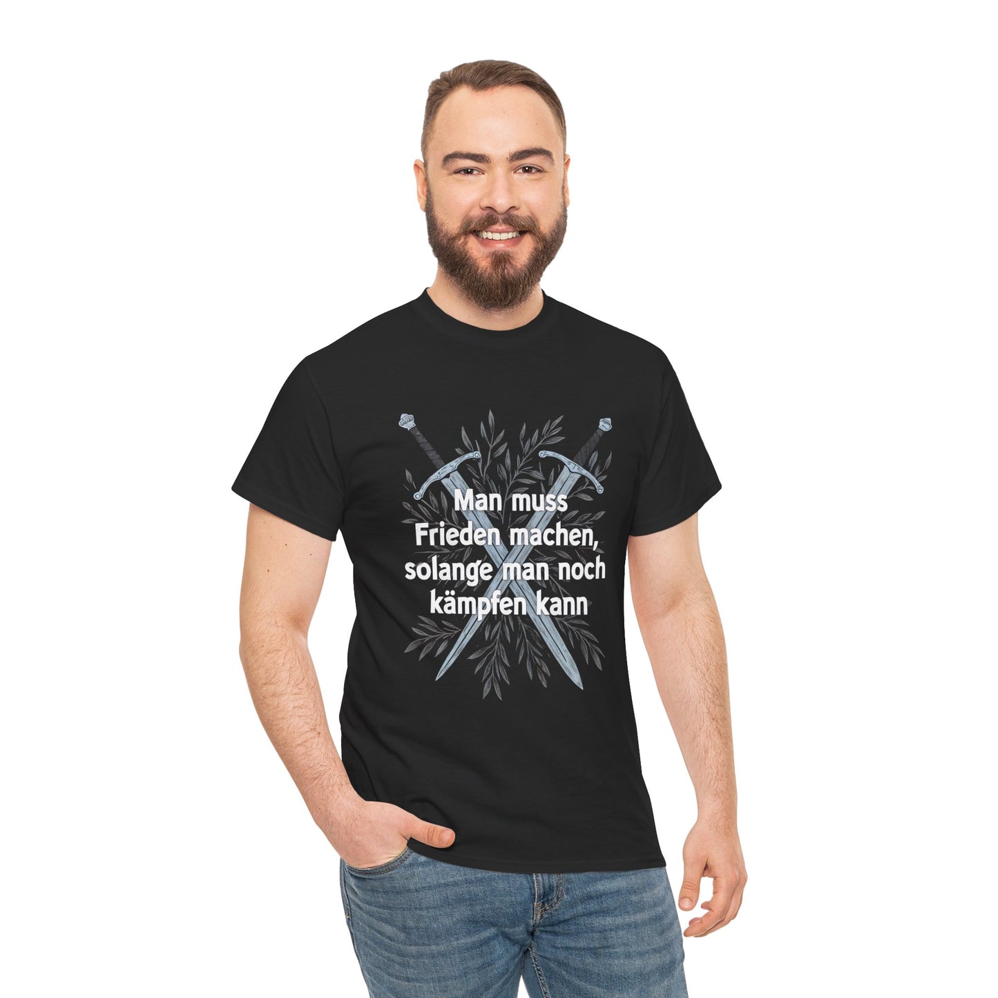 Unisex-T-Shirt aus Baumwolle - Deutsches Sprichwort