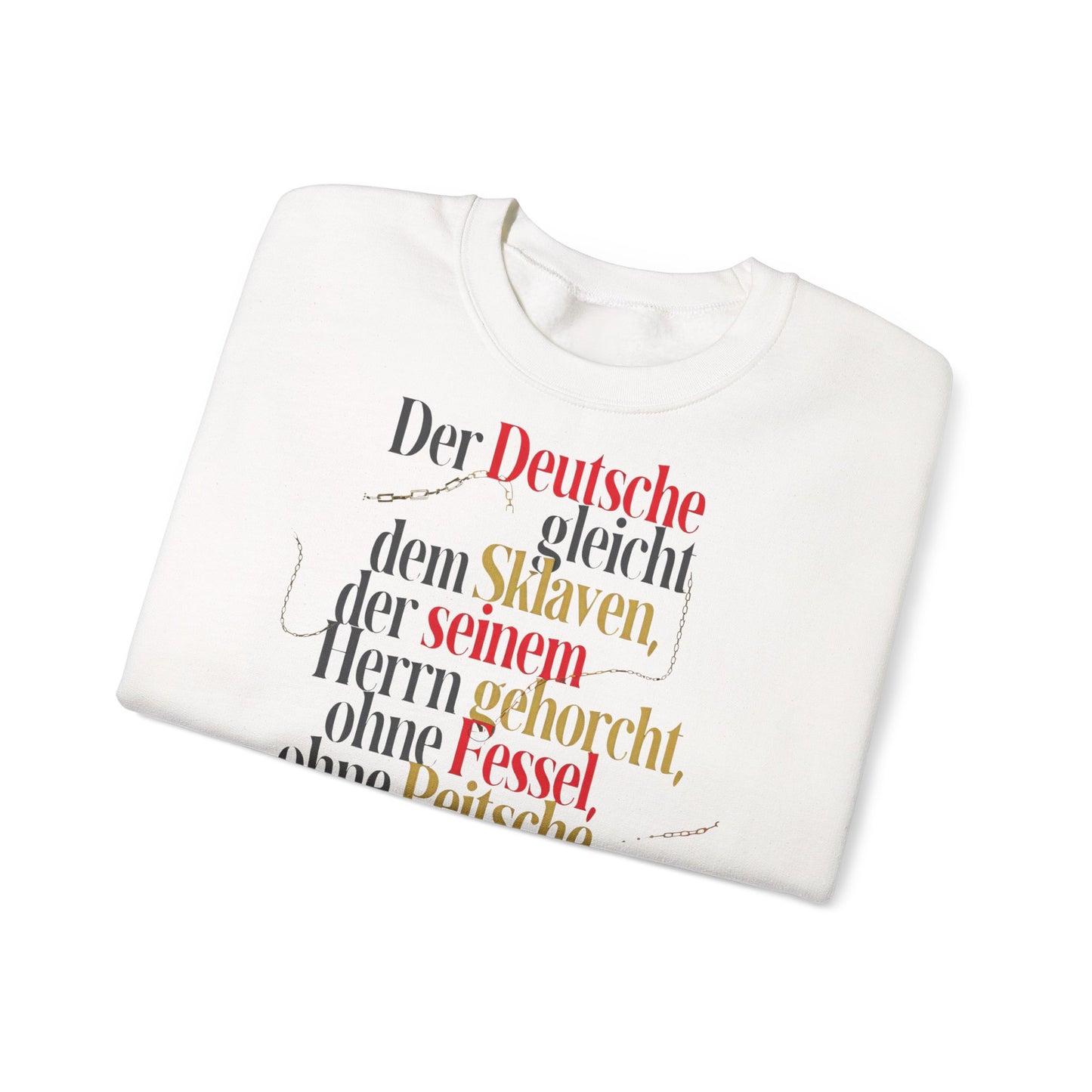 Unisex Heavy Blend™ Rundhals-Sweatshirt - Heinrich Heine | Der Deutsche gleicht dem Sklaven