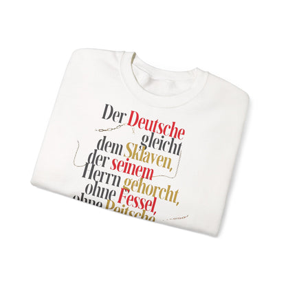 Unisex Heavy Blend™ Rundhals-Sweatshirt - Heinrich Heine | Der Deutsche gleicht dem Sklaven