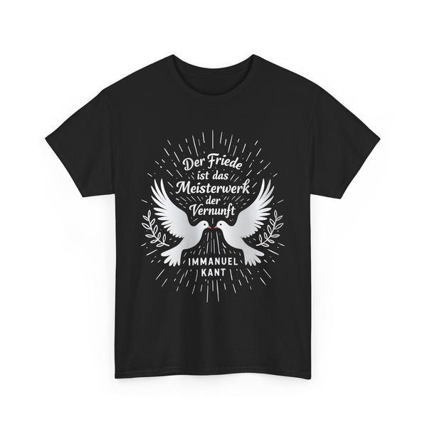 Unisex-T-Shirt aus Baumwolle - Immanuel Kant | Friedenszitat