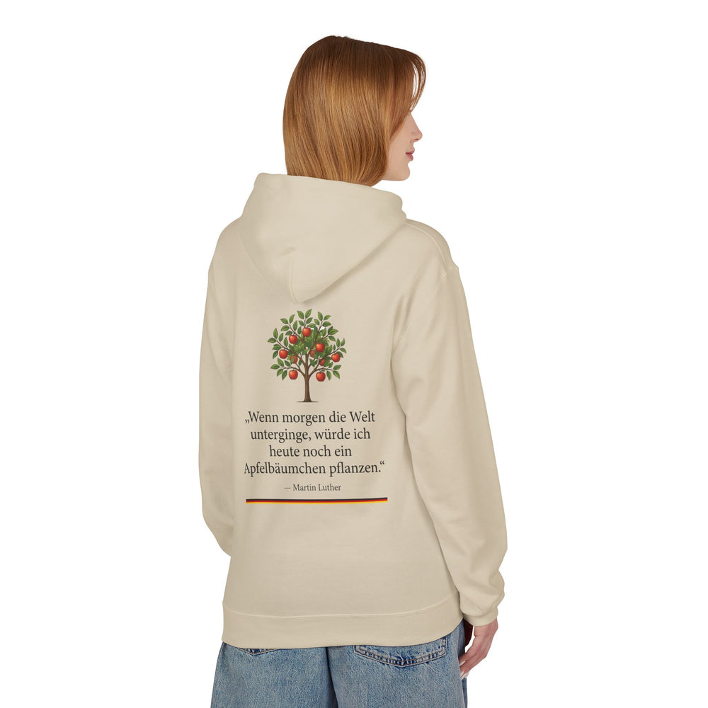 Hoodie Sweatshirt | Martin Luther | Wenn morgen die Welt unterginge