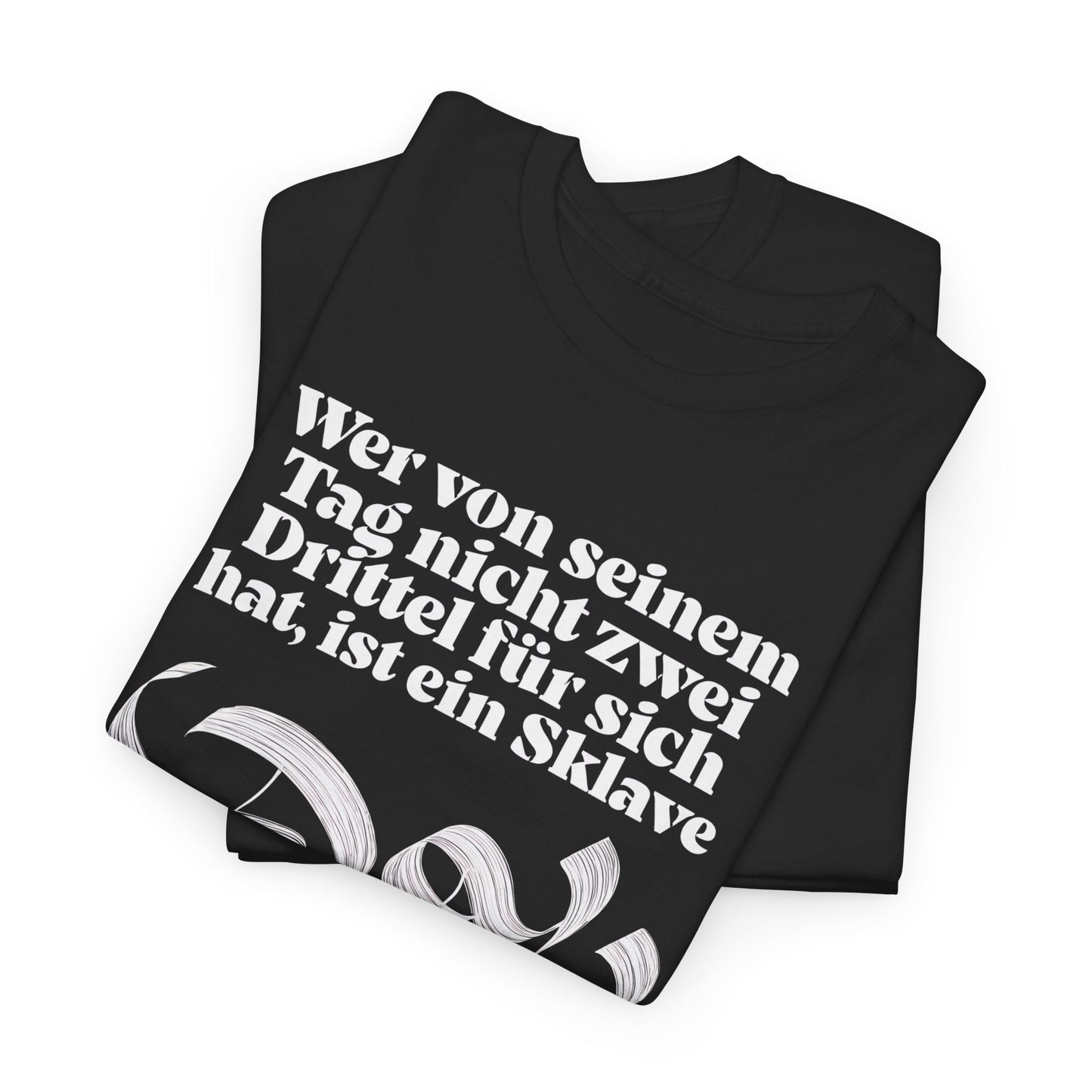 Unisex-T-Shirt aus Baumwolle - Friedrich Nietzsche | Sklave