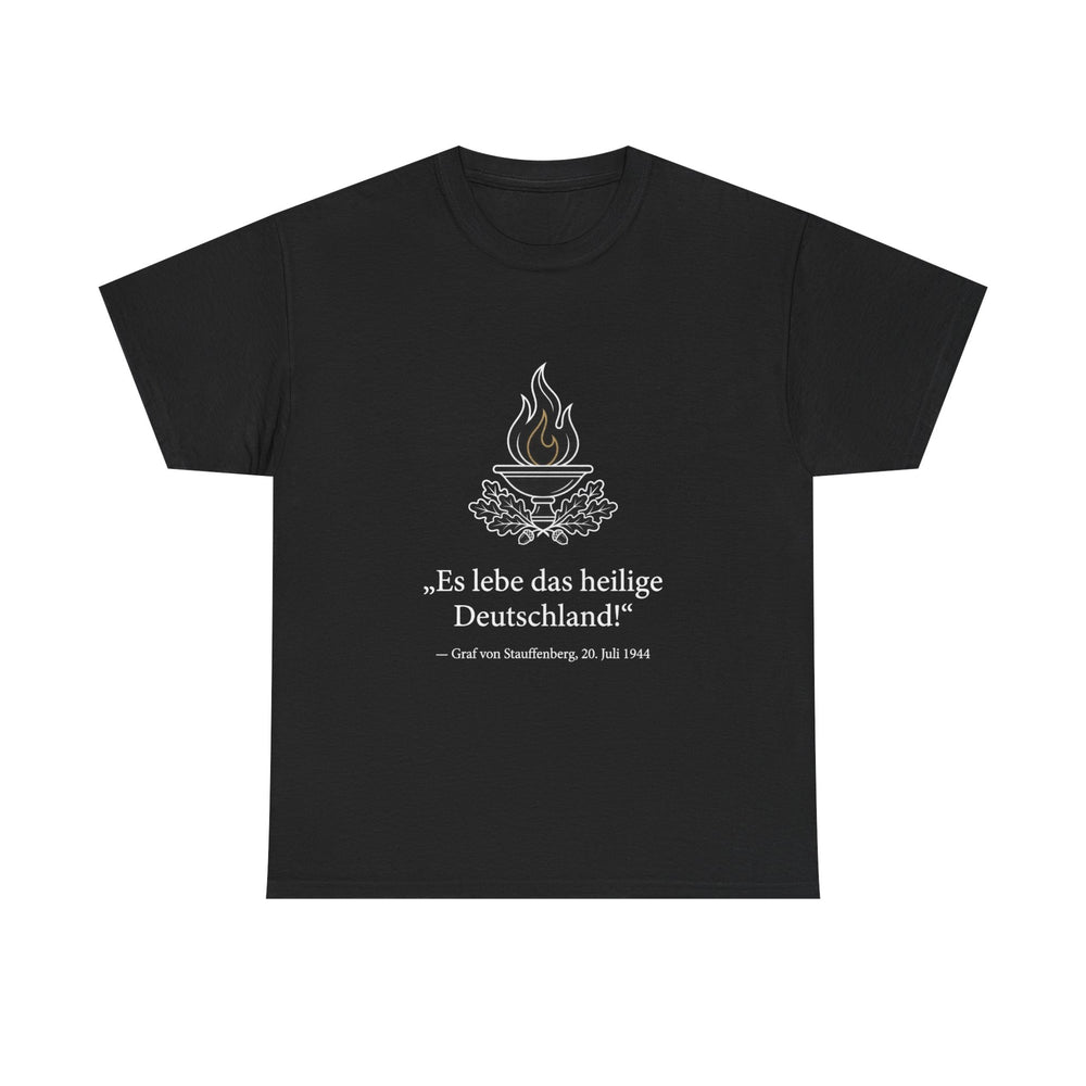 Unisex-T-Shirt aus Baumwolle - Graf von Stauffenberg | Es lebe das heilige Deutschland!