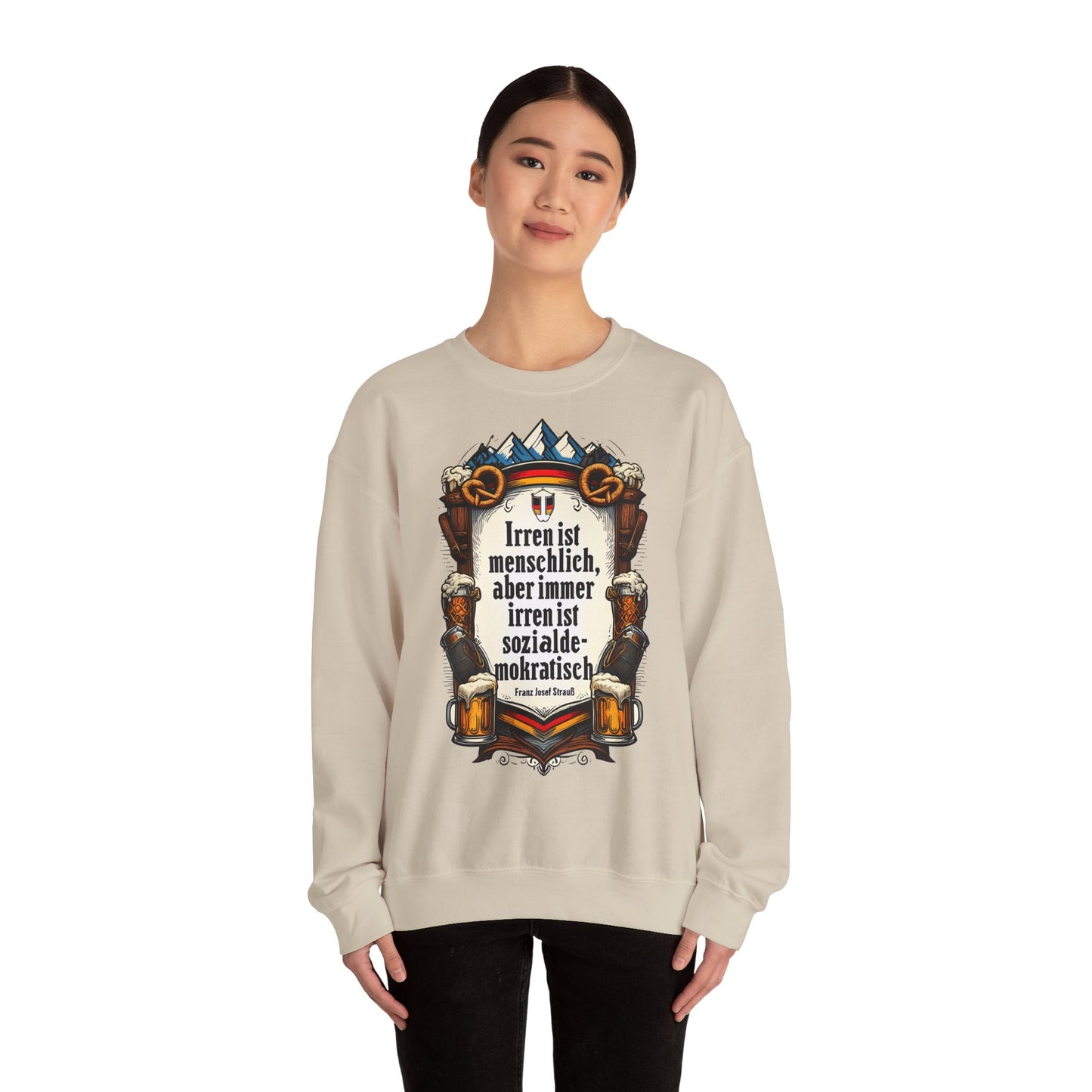 Unisex Heavy Blend™ Rundhals-Sweatshirt - Franz Josef Strauß | Irren ist menschlich