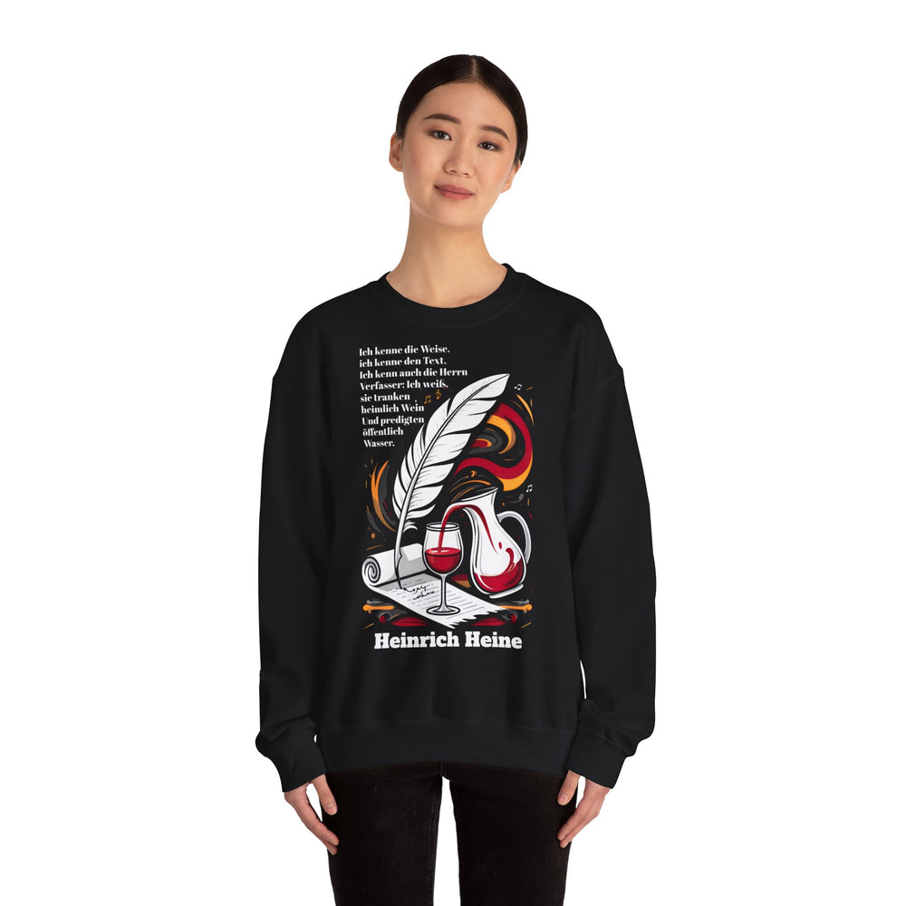 Unisex Heavy Blend™ Rundhals-Sweatshirt - Heinrich Heine | Öffentlich Wasser predigen