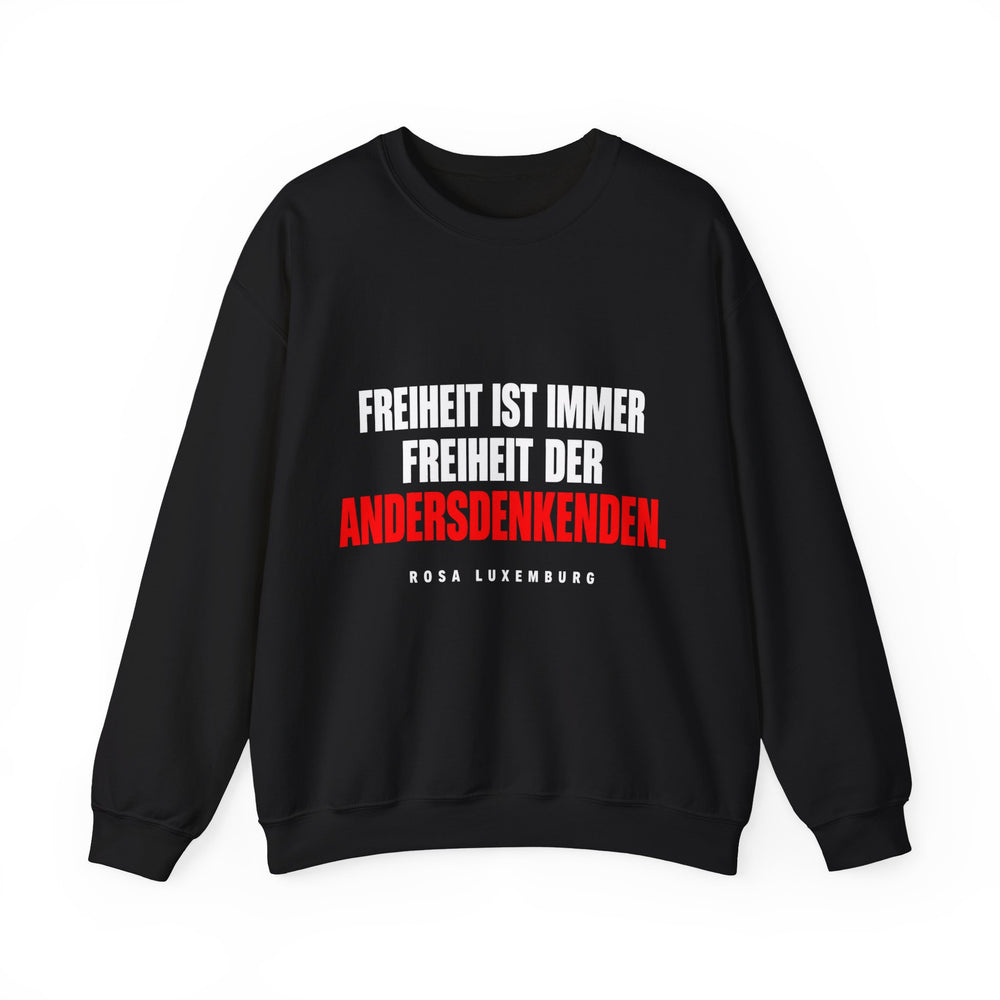 Unisex Heavy Blend™ Rundhals-Sweatshirt - Rosa Luxemburg | Freiheit ist immer Freiheit der Andersdenkenden