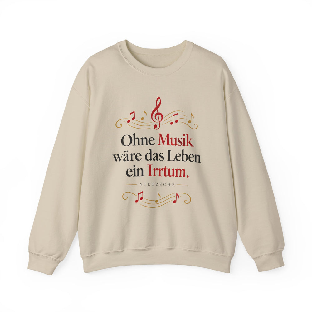 Unisex Heavy Blend™ Rundhals-Sweatshirt - Friedrich Nietzsche | Ohne Musik wäre das Leben ein Irrtum