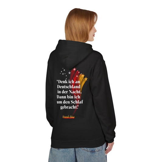 Hoodie Sweatshirt | Heinrich Heine - Denk ich an Deutschland in der Nacht