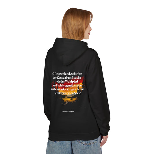 Hoodie Sweatshirt | Friedrich Lienhard - O Deutschland, schwöre der Gasse ab