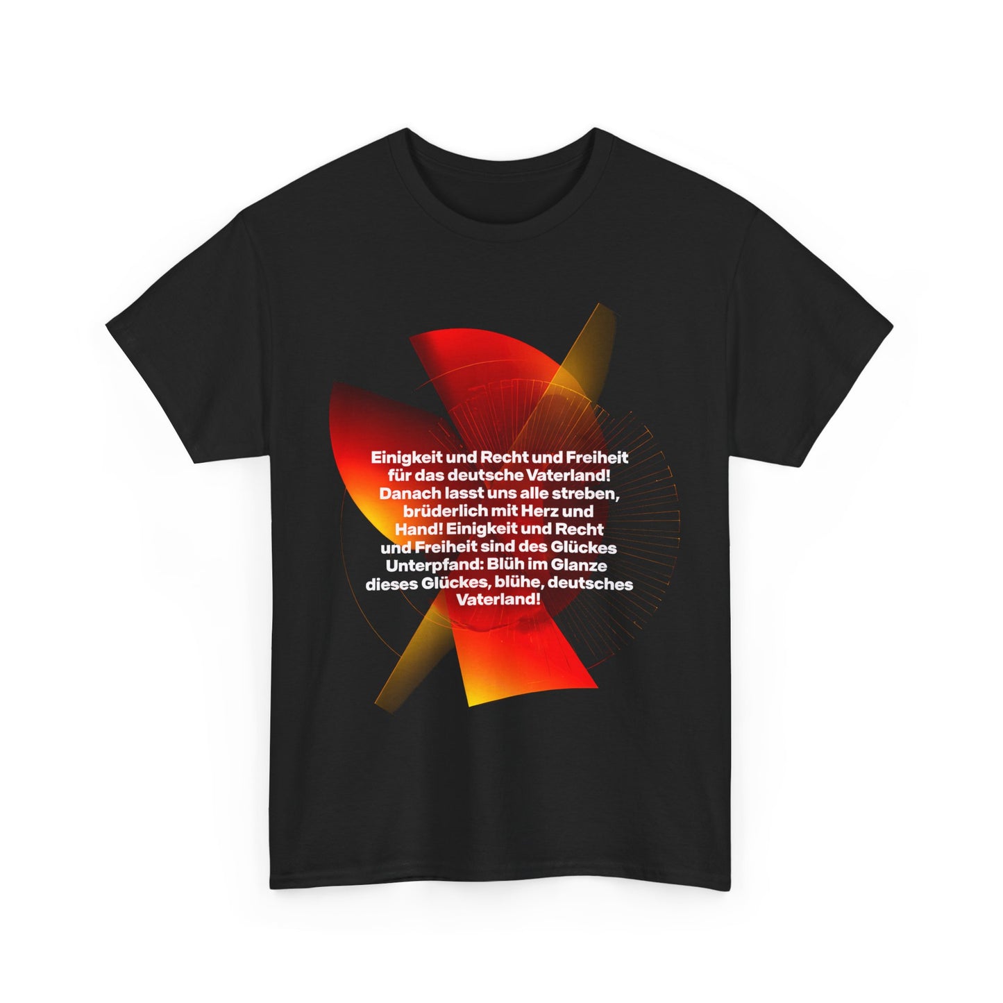 Unisex-T-Shirt aus Baumwolle - Deutschlandlied 3. Strophe