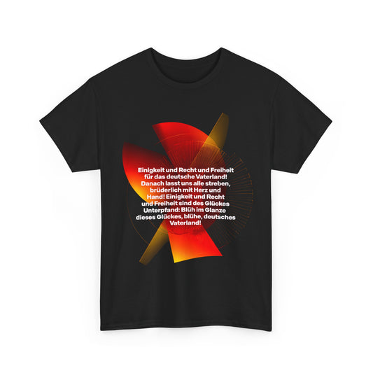 Unisex-T-Shirt aus Baumwolle - Deutschlandlied 3. Strophe
