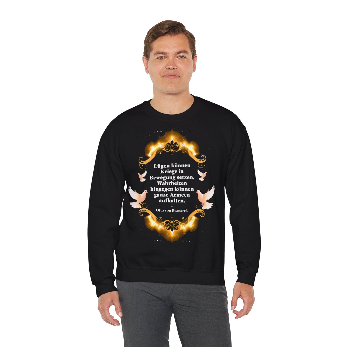 Unisex Heavy Blend™ Rundhals-Sweatshirt - Otto von Bismarck | Lügen können Kriege in Bewegung setzen