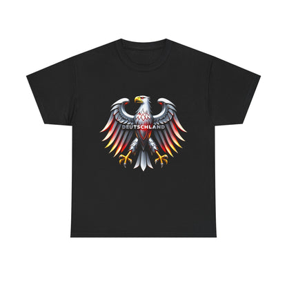 Unisex-T-Shirt aus Baumwolle - Adler mit Deutschland Schriftzug