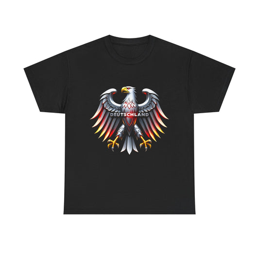 Unisex-T-Shirt aus Baumwolle - Adler mit Deutschland Schriftzug