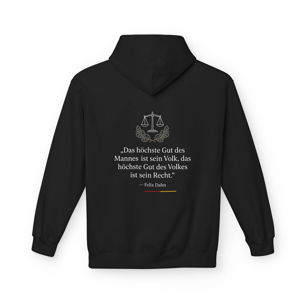 Hoodie Sweatshirt - Felix Dahn | Das höchste Gut des Mannes ist sein Volk