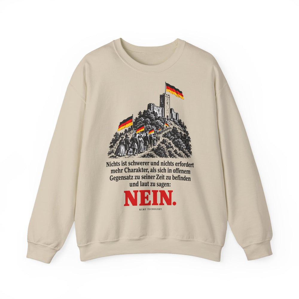 Unisex Heavy Blend™ Rundhals-Sweatshirt - Kurt Tucholsky | Nichts ist schwerer und nichts erfordert mehr Charakter als...