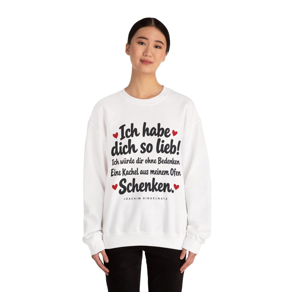 Unisex Heavy Blend™ Rundhals-Sweatshirt - Joachim Ringelnatz | Ich habe dich so lieb