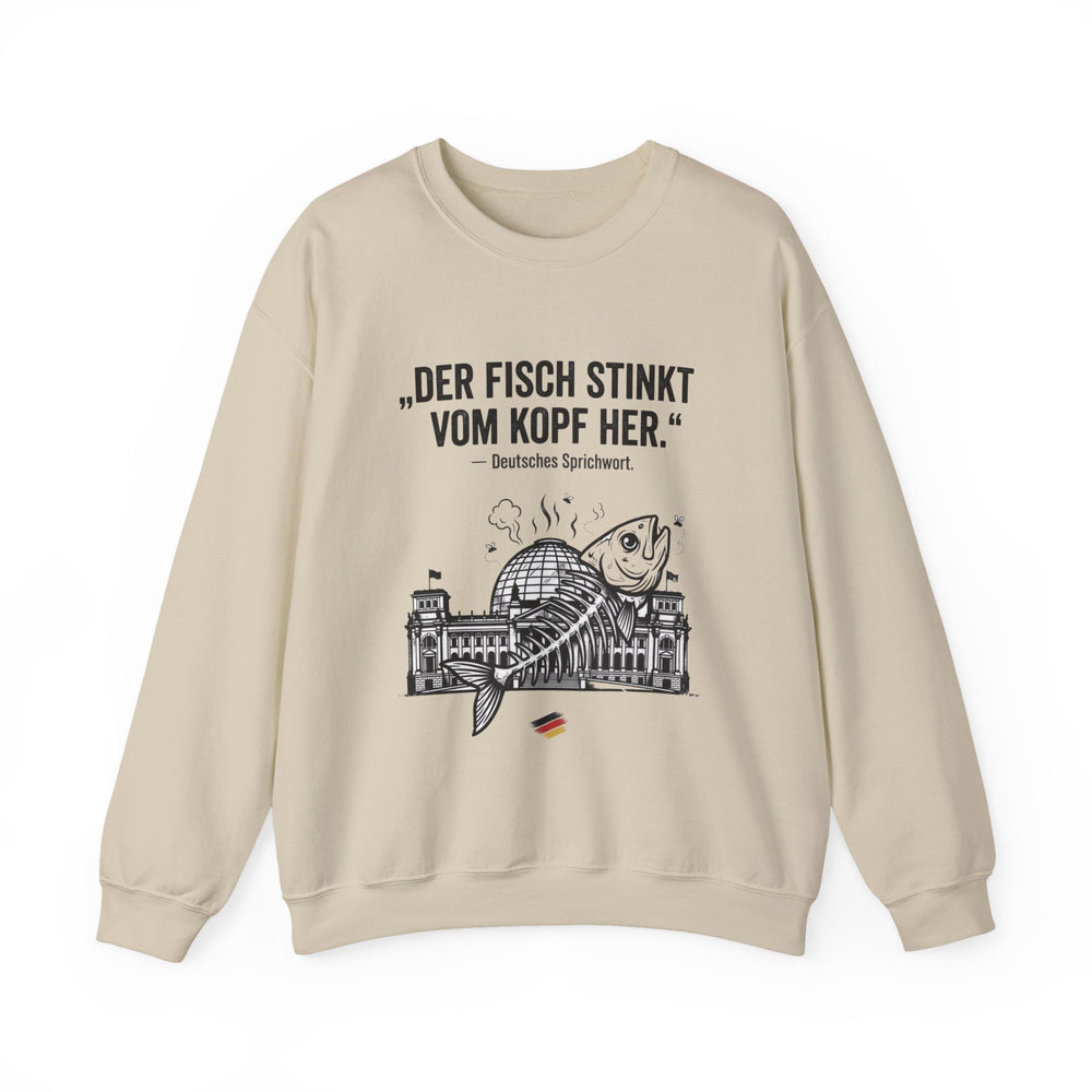 Unisex Heavy Blend™ Rundhals-Sweatshirt - Deutsches Sprichwort | Der Fisch stinkt vom Kopf her