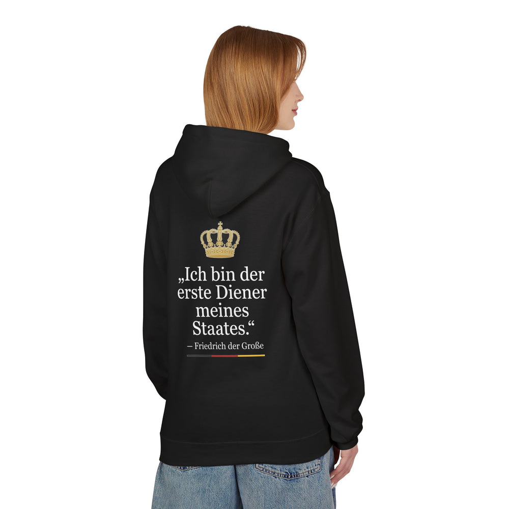 Hoodie Sweatshirt | Friedrich der Große - Ich bin der erste Diener meines Staates