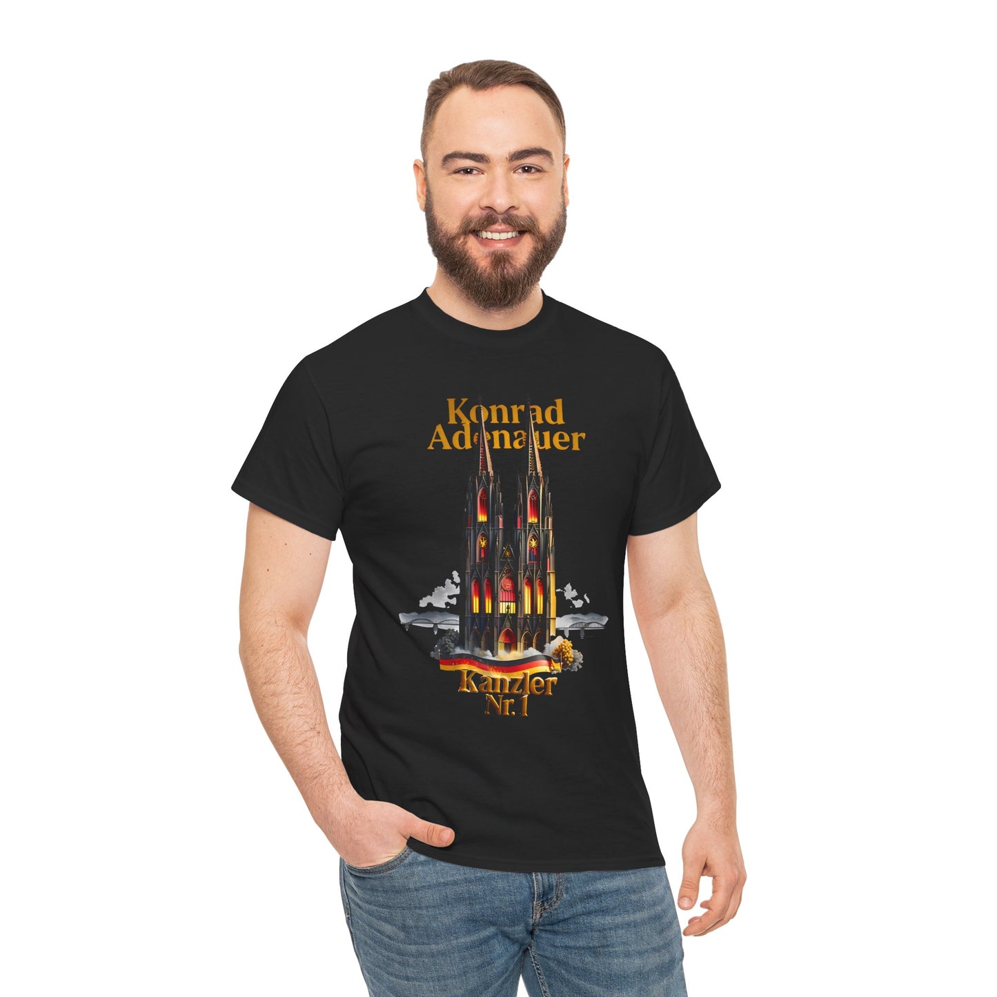 Unisex-T-Shirt aus Baumwolle - Konrad Adenauer | Kanzler Nr. 1