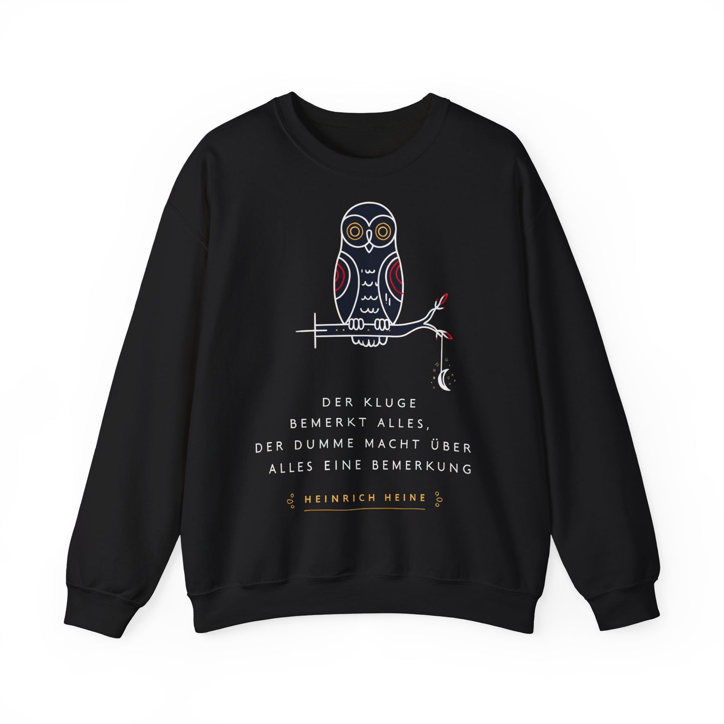 Unisex Heavy Blend™ Rundhals-Sweatshirt - Heinrich Heine | Der Kluge bemerkt alles