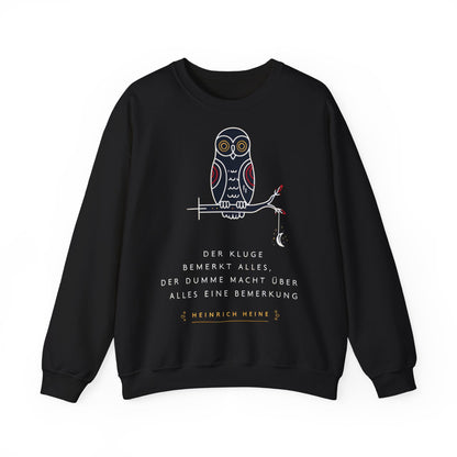 Unisex Heavy Blend™ Rundhals-Sweatshirt - Heinrich Heine | Der Kluge bemerkt alles