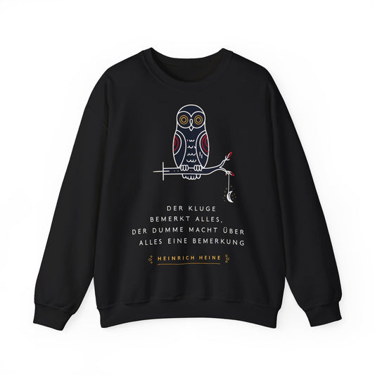 Unisex Heavy Blend™ Rundhals-Sweatshirt - Heinrich Heine | Der Kluge bemerkt alles