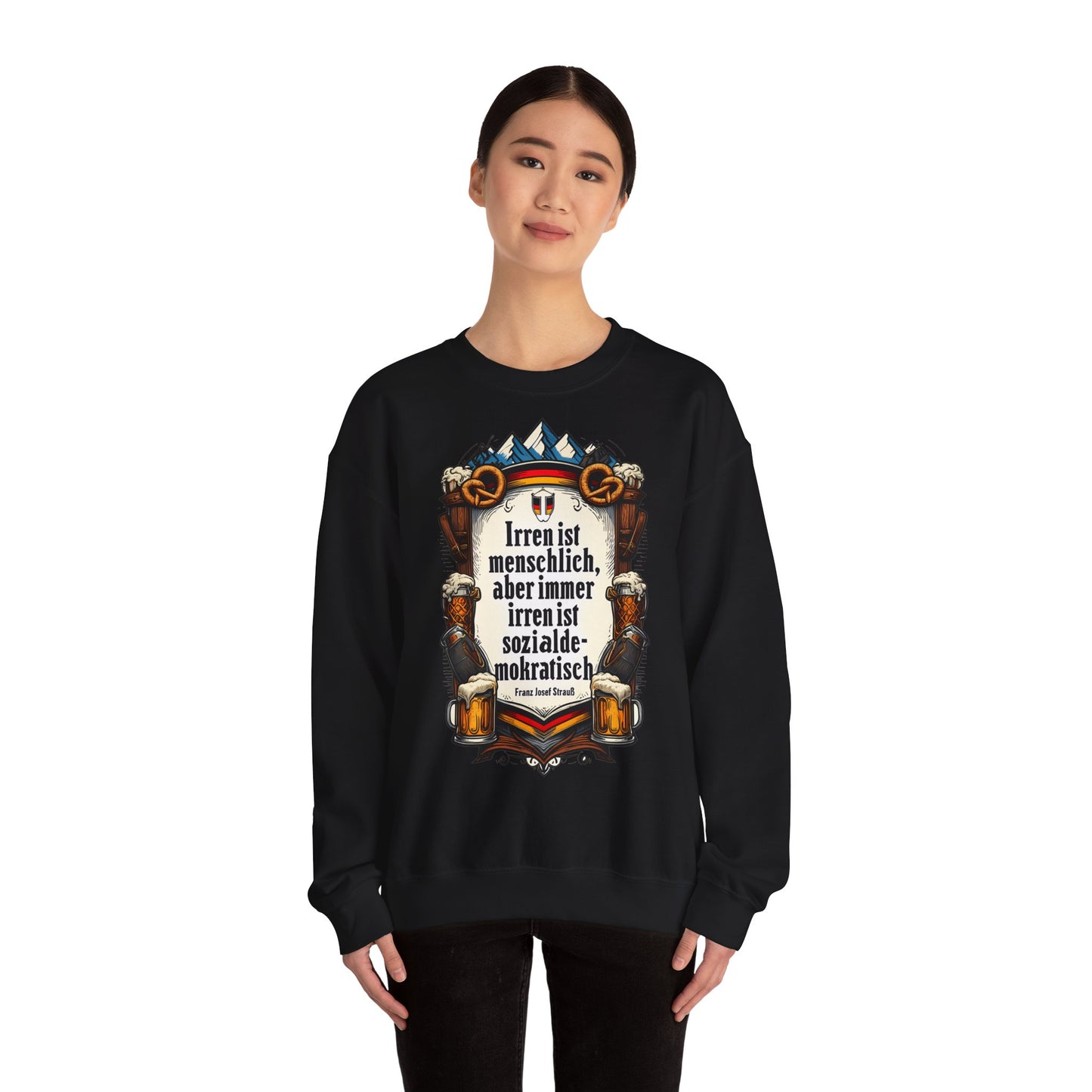 Unisex Heavy Blend™ Rundhals-Sweatshirt - Franz Josef Strauß | Irren ist menschlich