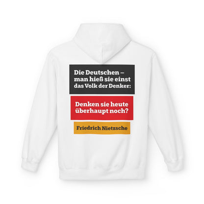 Hoodie Sweatshirt | Friedrich Nietzsche - Denken Sie überhaupt noch?