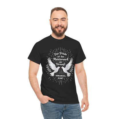 Unisex-T-Shirt aus Baumwolle - Immanuel Kant | Friedenszitat