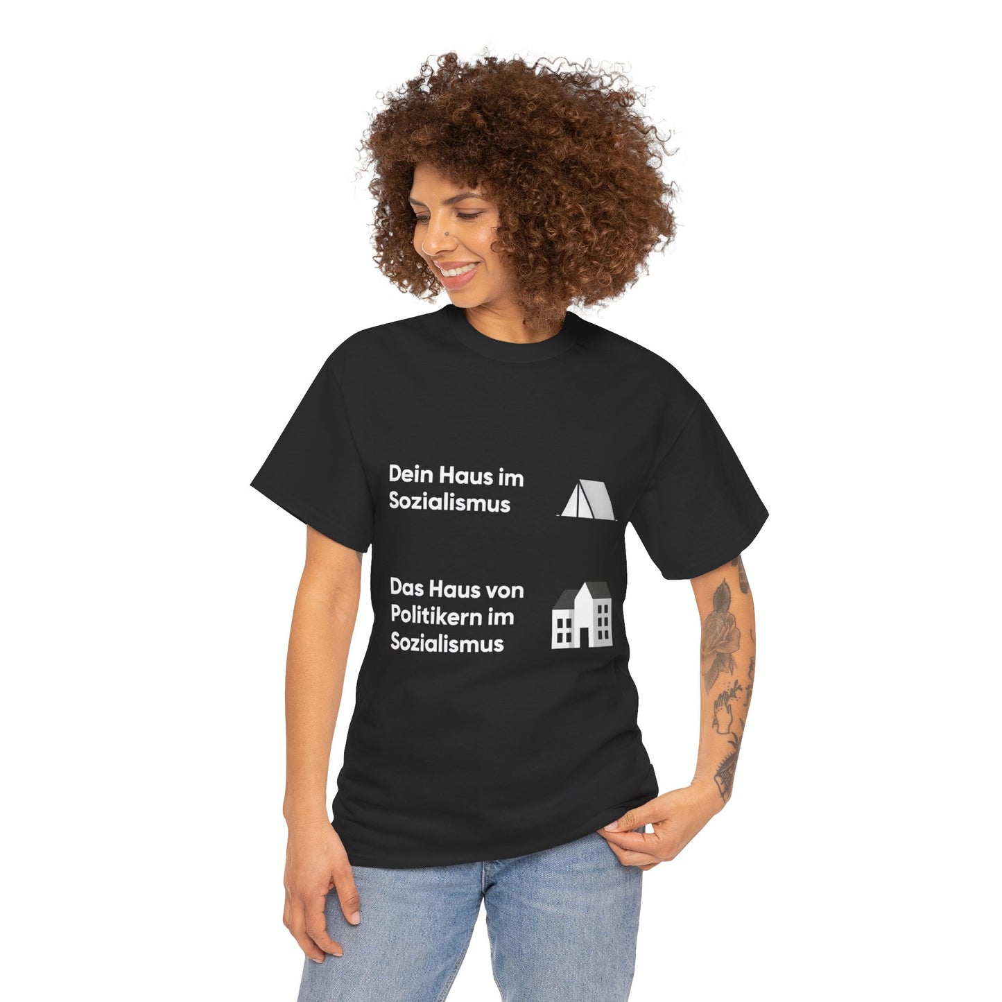 Unisex-T-Shirt aus Baumwolle - Sozialismus Meme