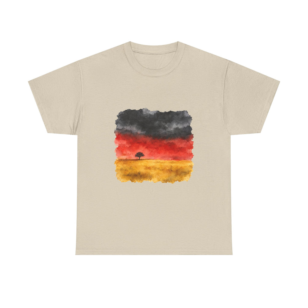Unisex-T-Shirt aus Baumwolle - Deutschlandflagge | Acrylstil