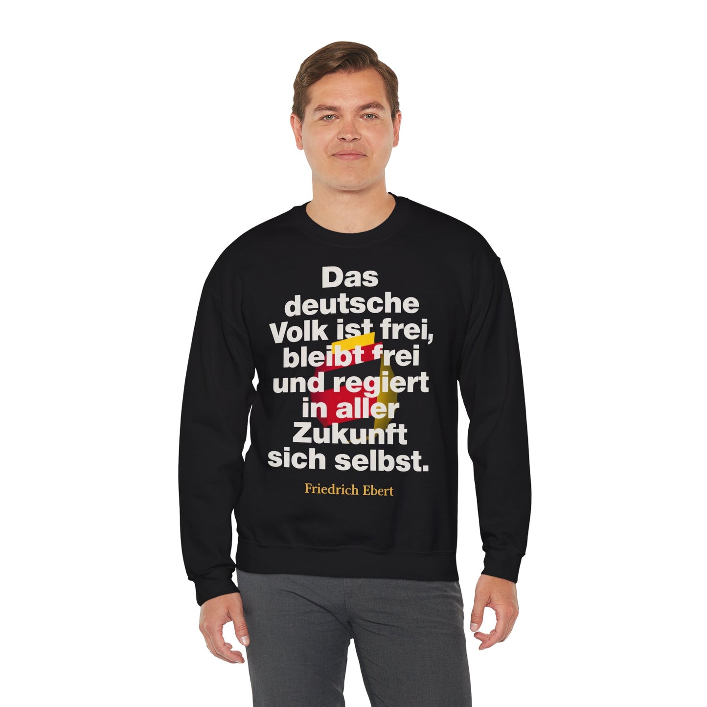 Unisex Heavy Blend™ Rundhals-Sweatshirt - Friedrich Ebert | Das deutsche Volk ist frei