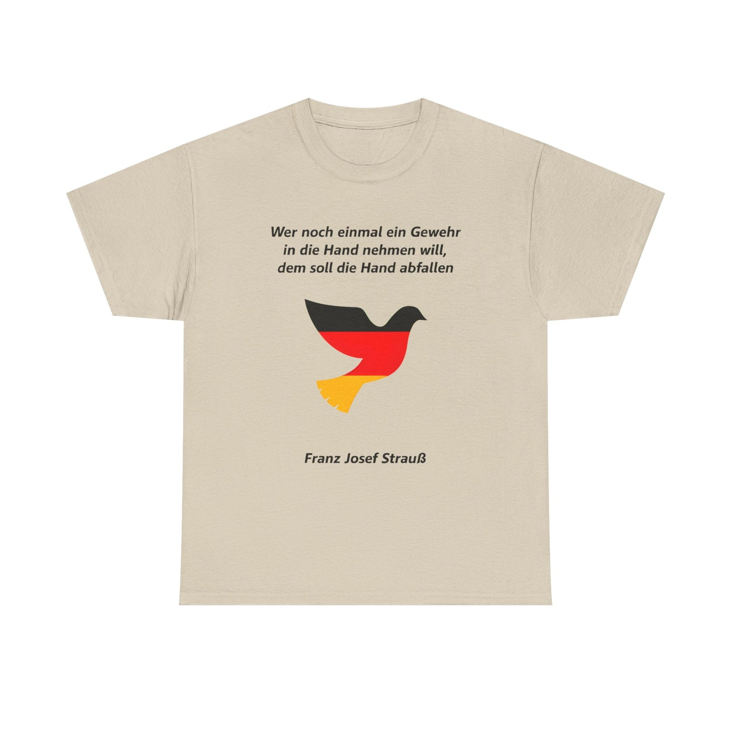 Unisex-T-Shirt aus Baumwolle - Franz Josef Strauß | Zitat: Gewehr