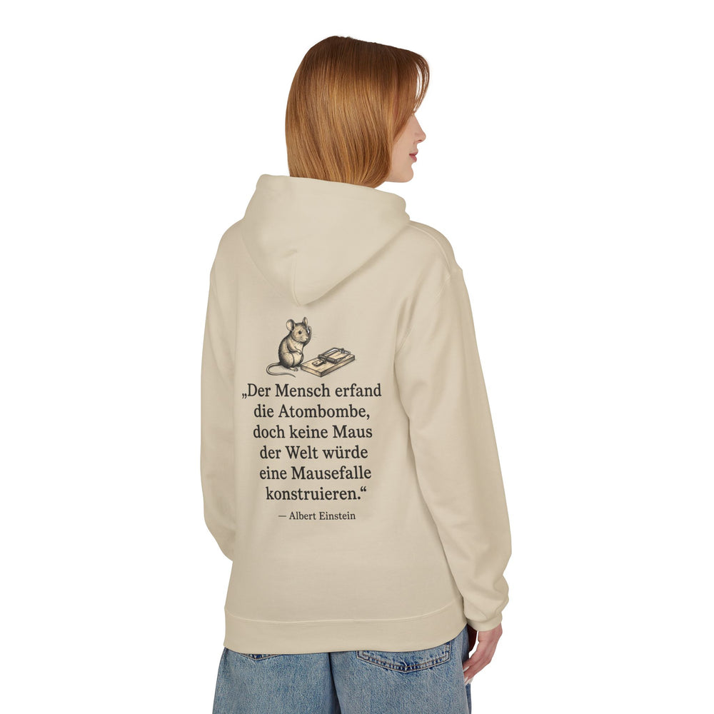 Hoodie Sweatshirt - Albert Einstein | Der Mensch erfand die Atombombe