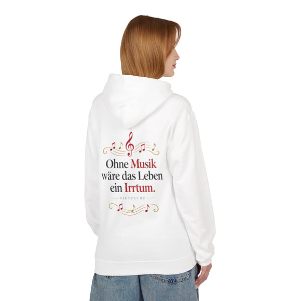 Hoodie Sweatshirt - Friedrich Nietzsche | Ohne Musik wäre das Leben ein Irrtum