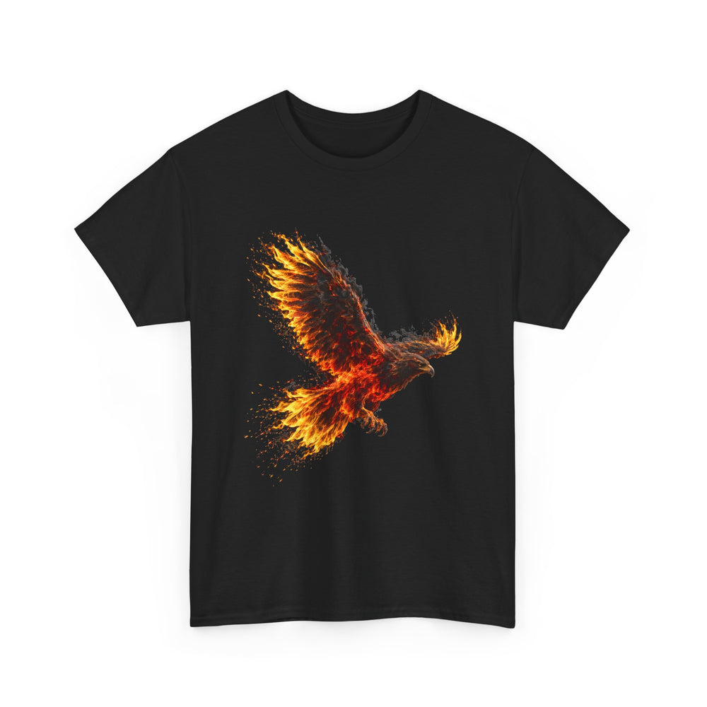 Unisex-T-Shirt aus Baumwolle - Deutscher Adler | Feuer
