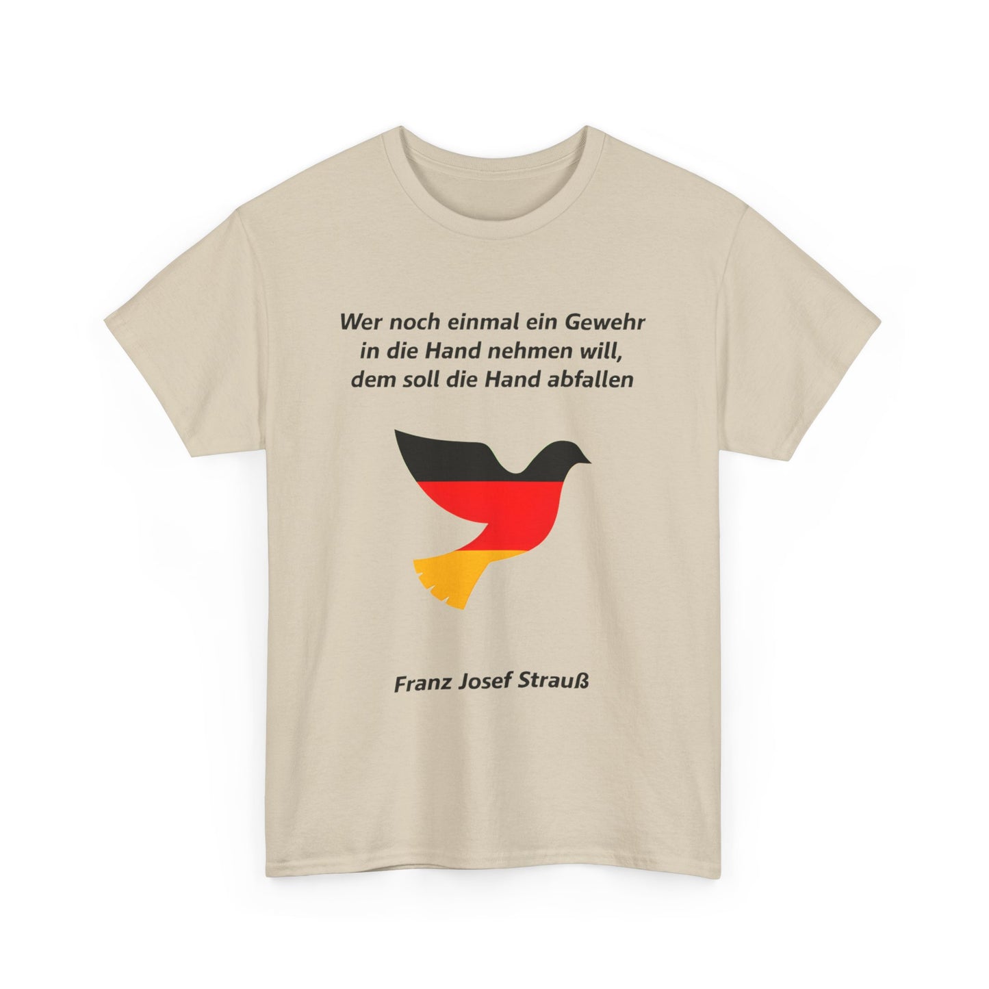 Unisex-T-Shirt aus Baumwolle - Franz Josef Strauß | Zitat: Gewehr