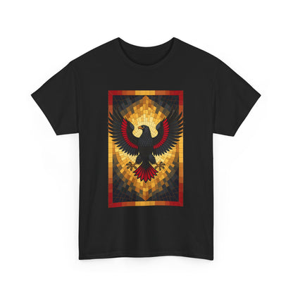 Unisex-T-Shirt aus Baumwolle - Mosaik-Adler