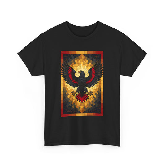 Unisex-T-Shirt aus Baumwolle - Mosaik-Adler