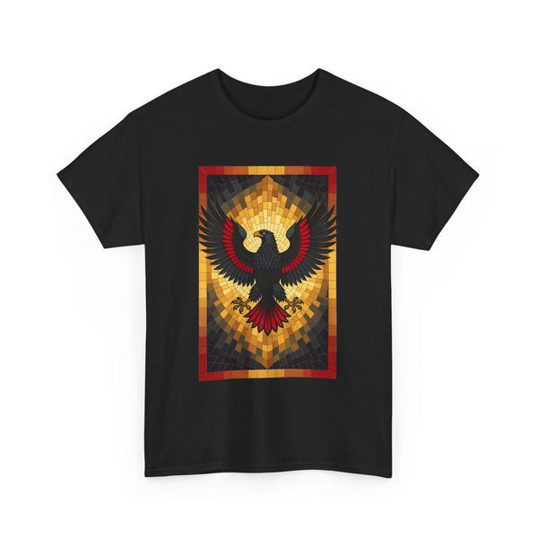 Unisex-T-Shirt aus Baumwolle - Mosaik-Adler