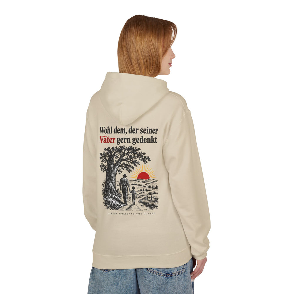 Hoodie Sweatshirt - Johann Wolfgang von Goethe | Wohl dem, der seiner Väter gern gedenkt