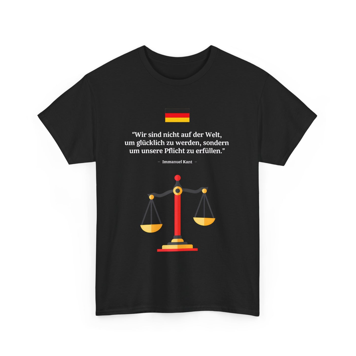 Unisex-T-Shirt aus Baumwolle - Immanuel Kant | Pflicht