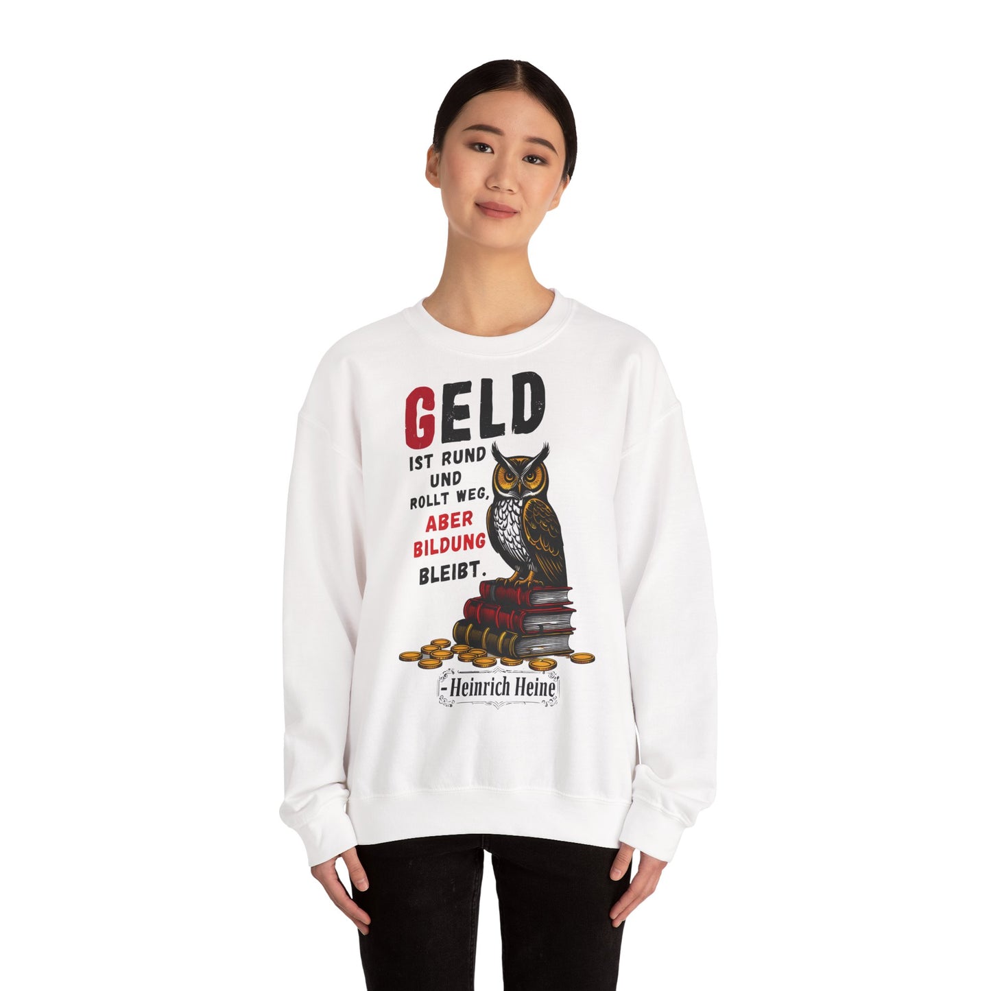 Unisex Heavy Blend™ Rundhals-Sweatshirt - Heinrich Heine | Geld rollt weg
